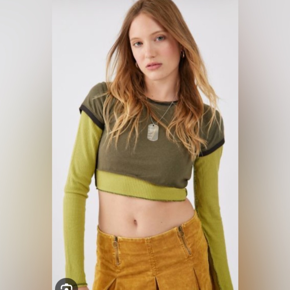 BDG Mason Layered Long Sleeve Top